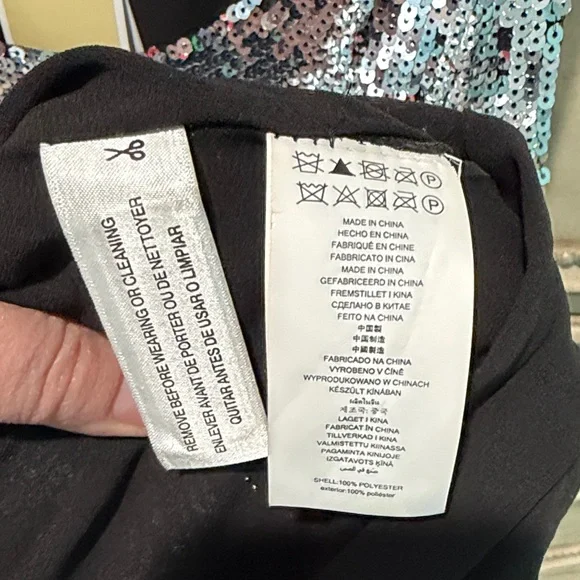 Michael Kors Silver and Black Sequin Mini Dress - Picture 4 of 9